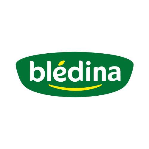 La logo de la marque de produits alimentaires pour bébé Blédina. Il s'agit d'une référence en cosneil en communication d'Antoine Chadufau.
