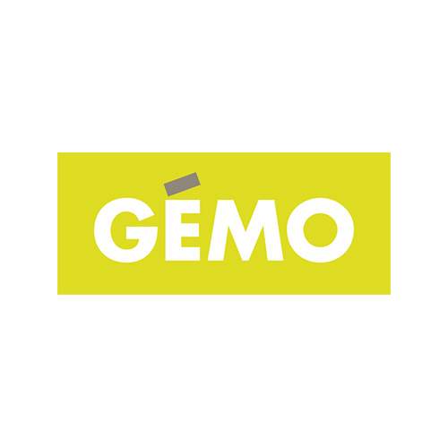 Le logo de l'enseigne de moide Gémo. Il s'agit d'une référence en conseil en communication d'Antoine Chadufau.