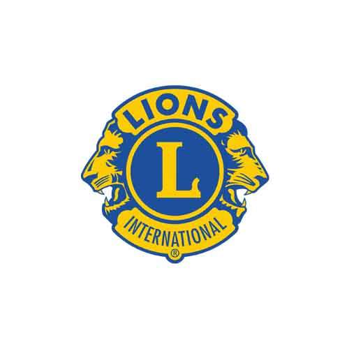 le logo du Lions Club, association à but humanitaire. Il s'agit d'une référence client en conseil en communication d'Antoine Chadufau.