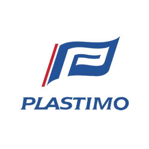 Le logo de la marque d'accastillage Plastimo. Il s'agit d'une référence client en Publishing Services d'Antoine Chadufau.