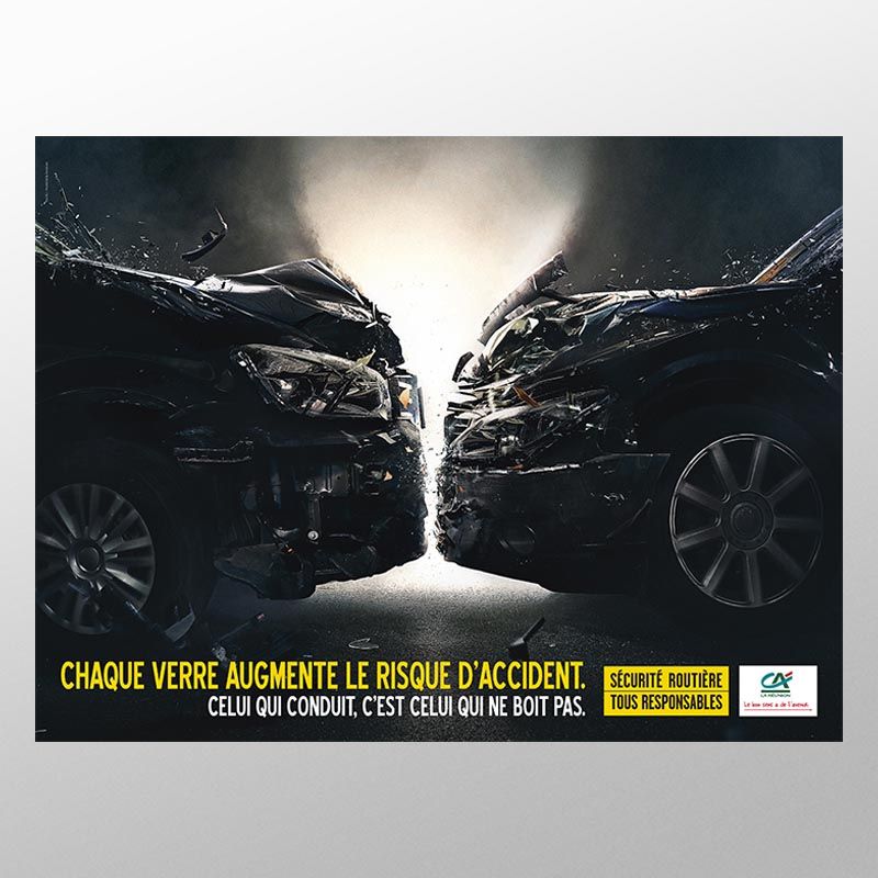 Le visuel de l'affichage grand format de la campagne de lutte contre la conduite en état d'ivresse à La Réunion.
