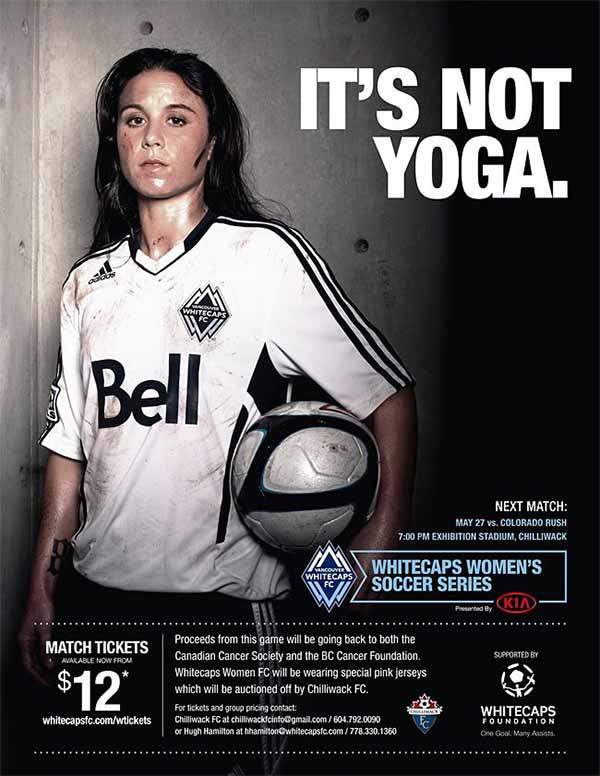 Le football féminin ce n'est pas du yoga