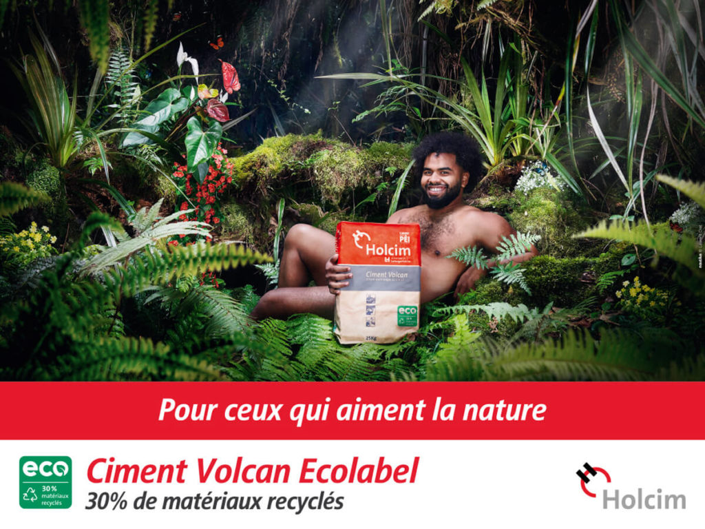 campagne publicité holcim reunion - ciment Ecolabel