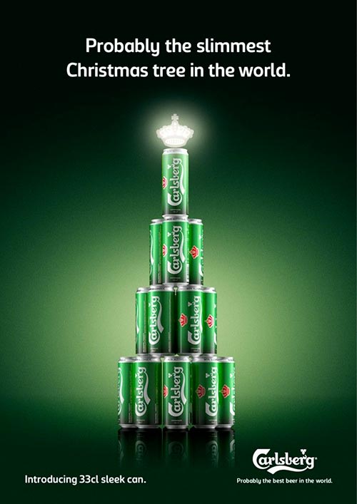 Top 30 des publicités créatives autour du sapin de Noël 24 Carlsberg