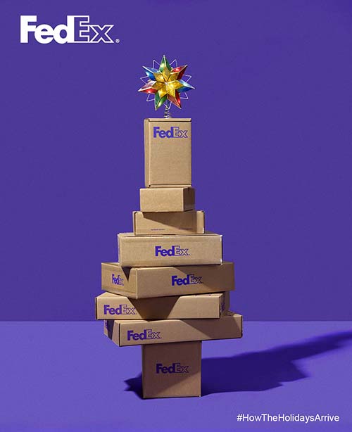 Top 30 des publicités créatives autour du sapin de Noël 29 Fedex