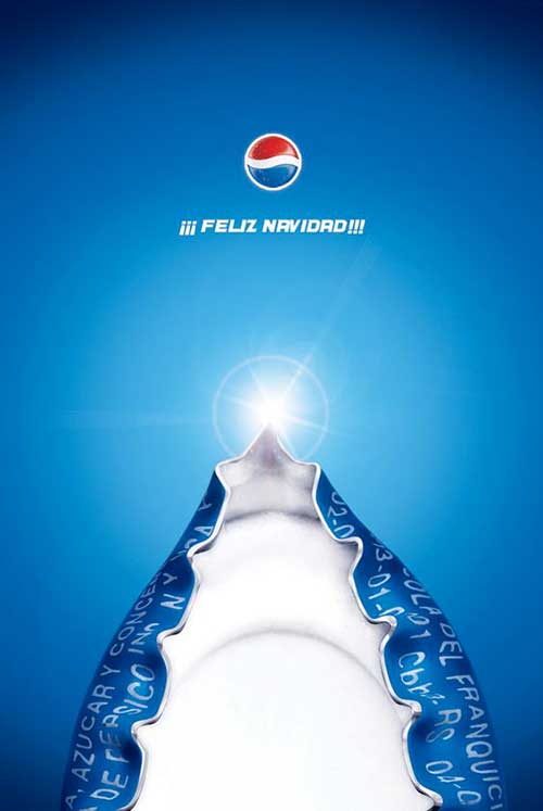 Top 30 des publicités créatives autour du sapin de Noël 14 Pepsi