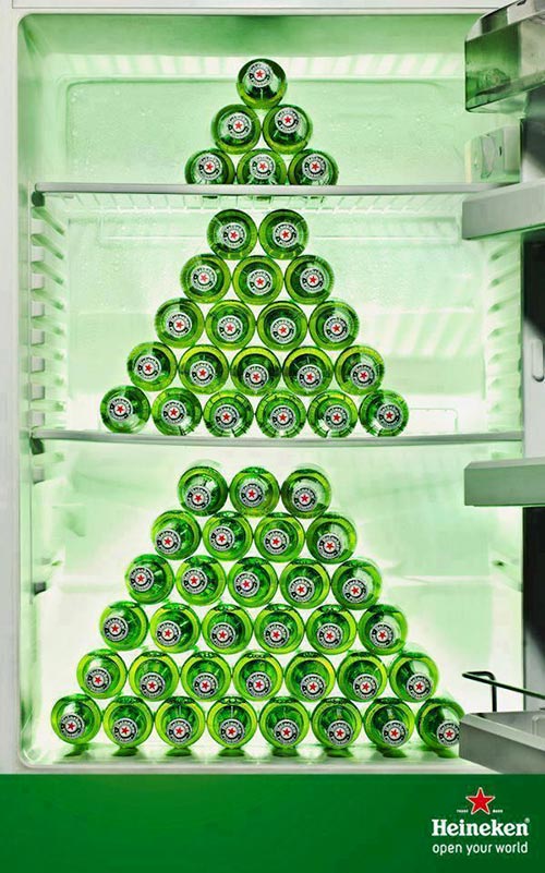 Top 30 des publicités créatives autour du sapin de Noël 13 Heineken